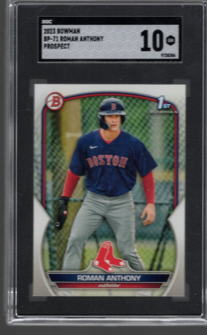 Roman Anthony 1st Bowman 2023 Bowman #BP-71 SGC 10: Roman Anthony 1st Bowman 2023 Bowman #BP-71 SGC 10