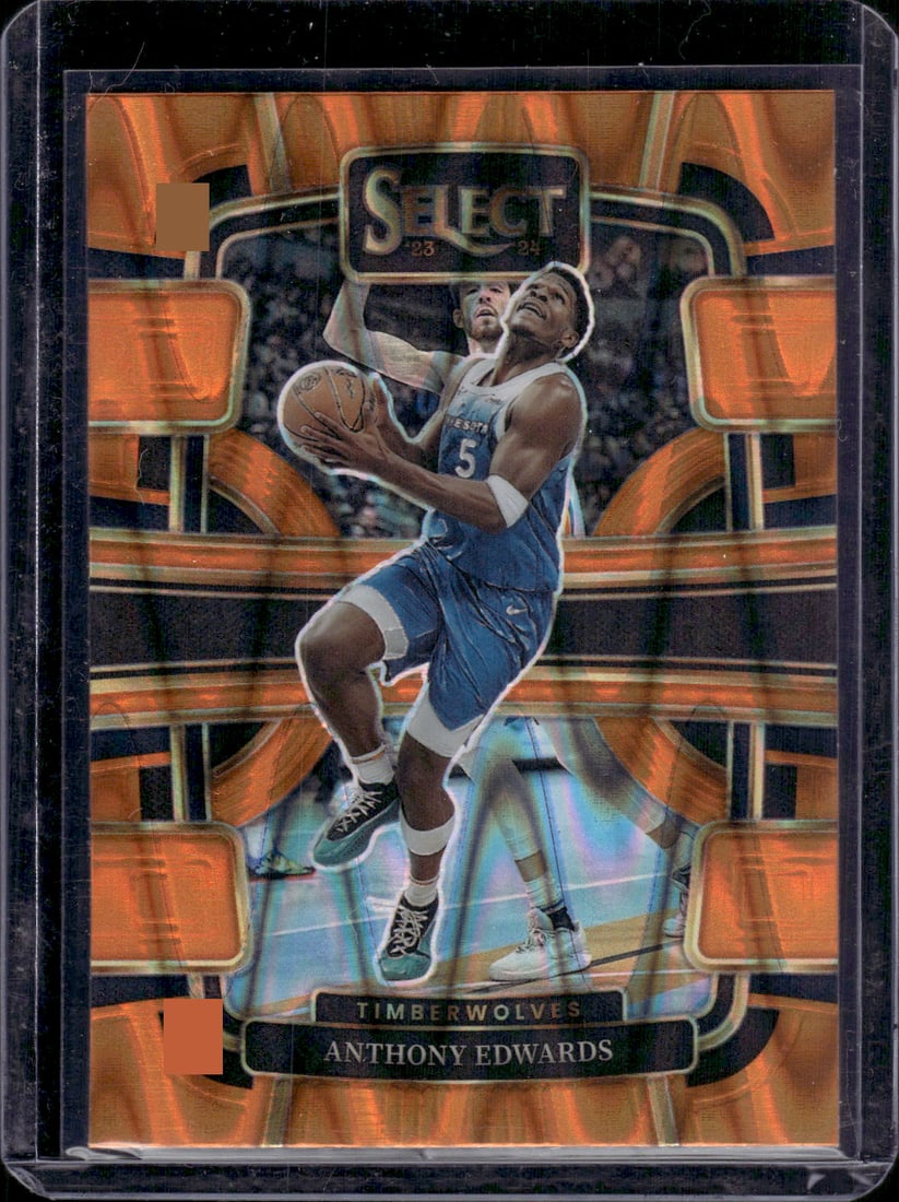 Anthony Edwards Orange Tectonic Prizm 2023-24 Panini Select #37: Anthony Edwards Orange Tectonic Prizm 2023-24 Panini Select #37