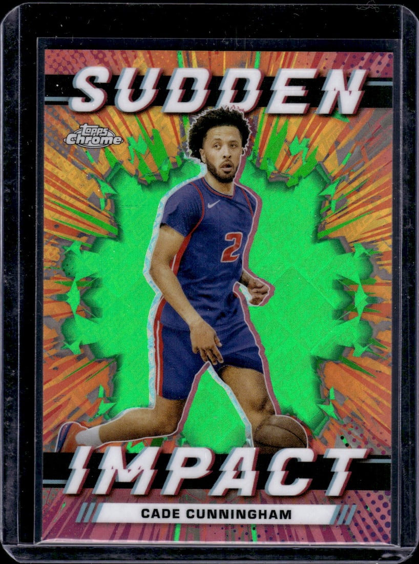 Cade Cunningham Sudden Impact Green Topps Refractor 2023-24 Topps Chrome #SI-13 (1 of 2)