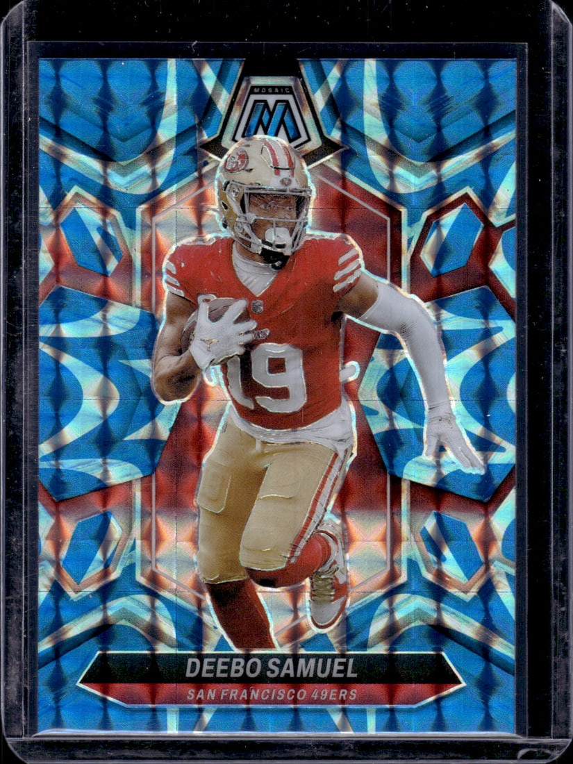 Deebo Samuel Reactive Blue Prizm 2024 Panini Mosaic #192: Deebo Samuel Reactive Blue Prizm 2024 Panini Mosaic #192
