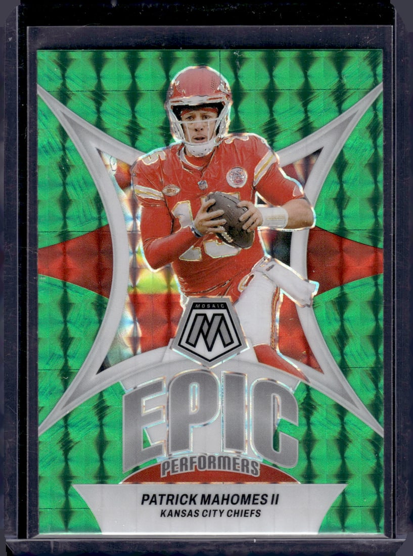 Patrick Mahomes Epic Performers Green Mosaic Prizm 2024 Panini Mosaic #EP-PH (1 of 2)