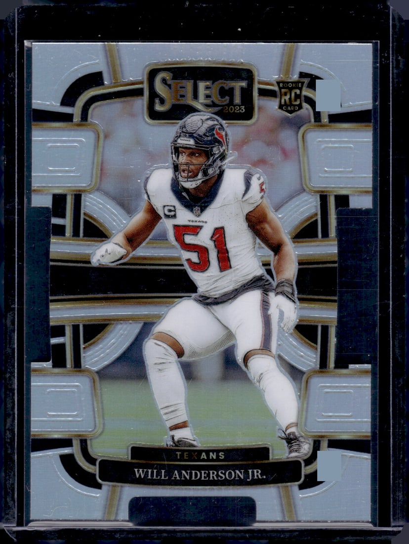 Will Anderson Jr. Silver Prizm Die Cut RC 2023 Panini Select #40: Will Anderson Jr. Silver Prizm Die Cut RC 2023 Panini Select #40