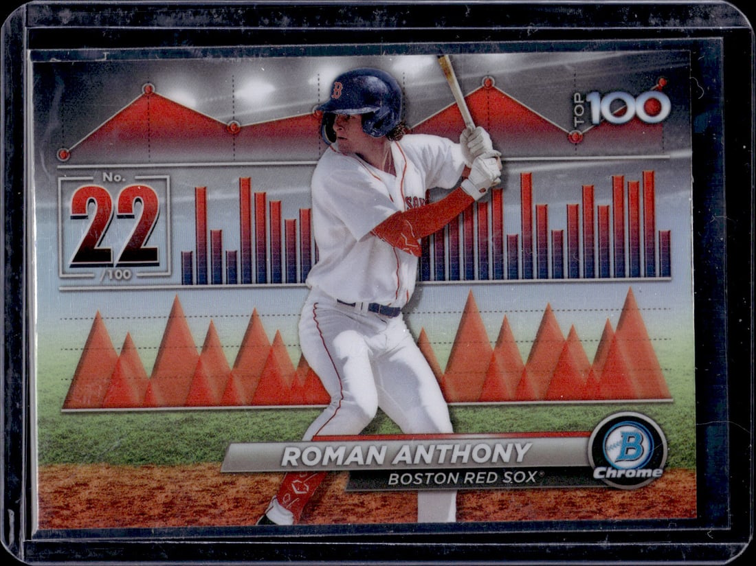 Roman Anthony Top 100 Prospects 2024 Bowman Chrome #BTP-22: Roman Anthony Top 100 Prospects 2024 Bowman Chrome #BTP-22