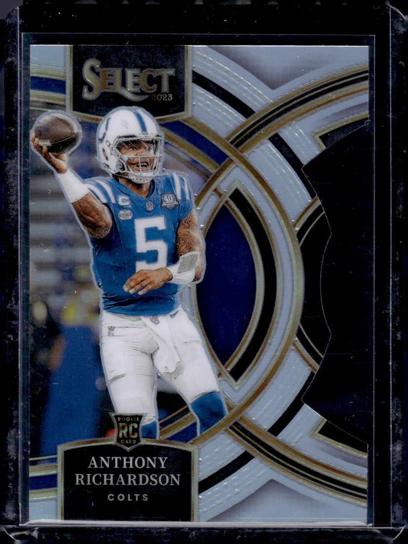 Anthony Richardson Silver Prizm Die Cut RC 2023 Panini Select #117: Anthony Richardson Silver Prizm Die Cut RC 2023 Panini Select #117