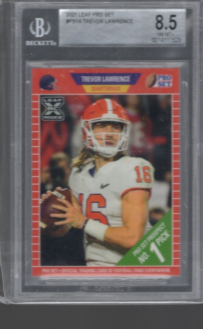Trevor Lawrence RC 2021 Leaf Pro Set #PS1A BGS 8.5 (1 of 2)