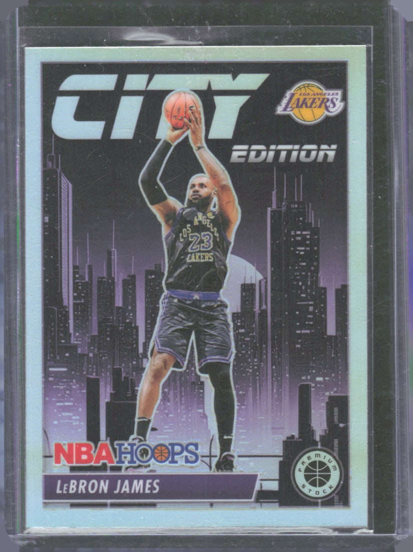 Lebron James City Edition Silver Prizm 2023-24 Panini Premium Stock #15 (1 of 2)