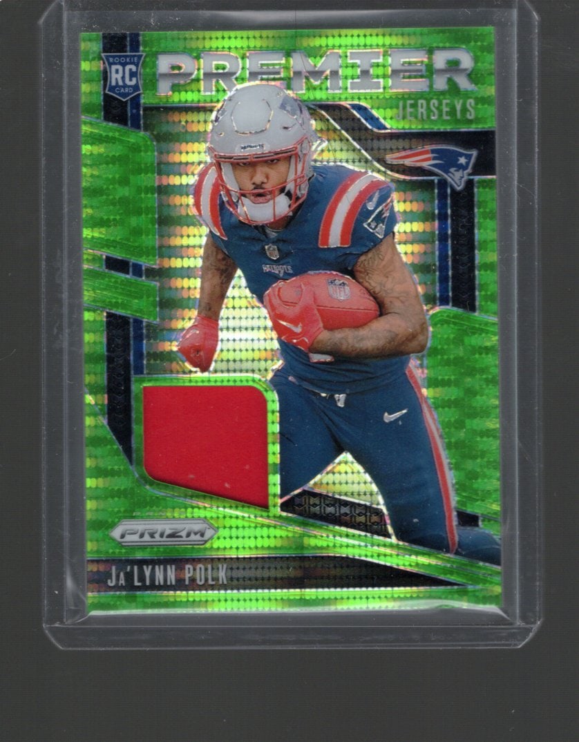 Ja'Lynn Polk Rookie Card Premier Jerseys Neon-Green Pulsar 2024 Panini Prizm #PJ-JPK: Ja'Lynn Polk Rookie Card Premier Jerseys Neon-Green Pulsar 2024 Panini Prizm #PJ-JPK