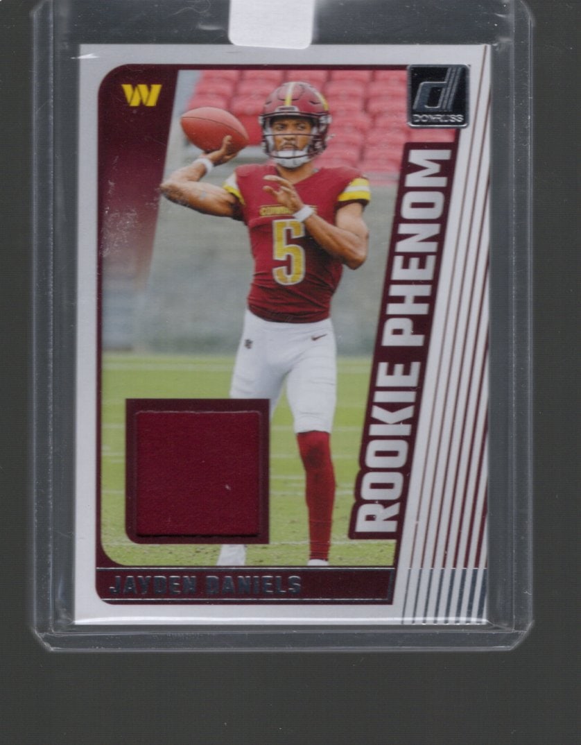 Jayden Daniels Rookie Phenom Jersey Patch Card 2024 Panini Donruss #RPJ-JDA (1 of 2)
