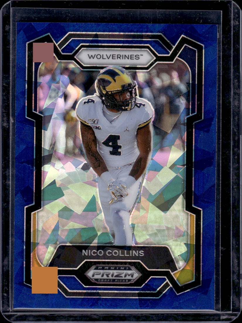 Nico Collins Blue Cracked Ice /99 2024 Panini Prizm Draft Picks #51 (1 of 2)