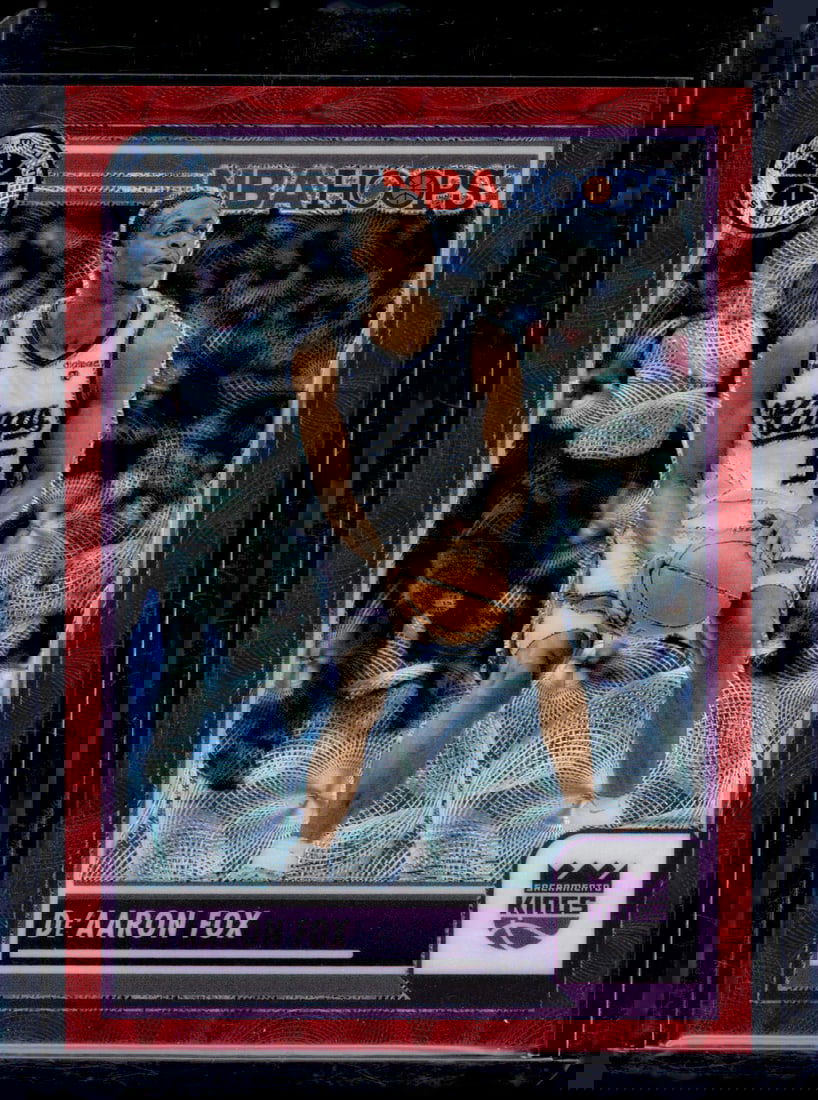 De'Aaron Fox Red Scope Prizm /88 2023-24 Panini Premium Stock #199 (1 of 2)