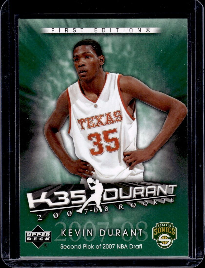 Kevin Durant RC 2007-08 Upper Deck NBA First Edition #KD2 (1 of 2)