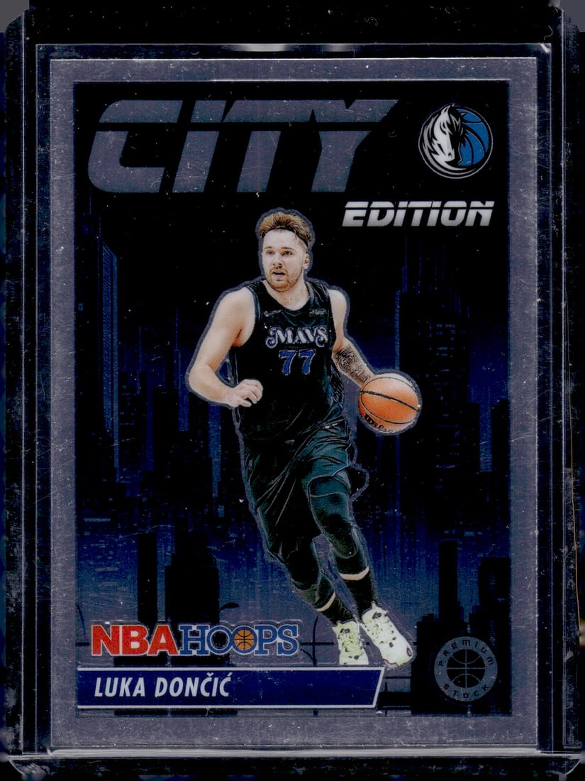 Luka Doncic City Edition 2023-24 Panini Premium Stock #23: Luka Doncic City Edition 2023-24 Panini Premium Stock #23
