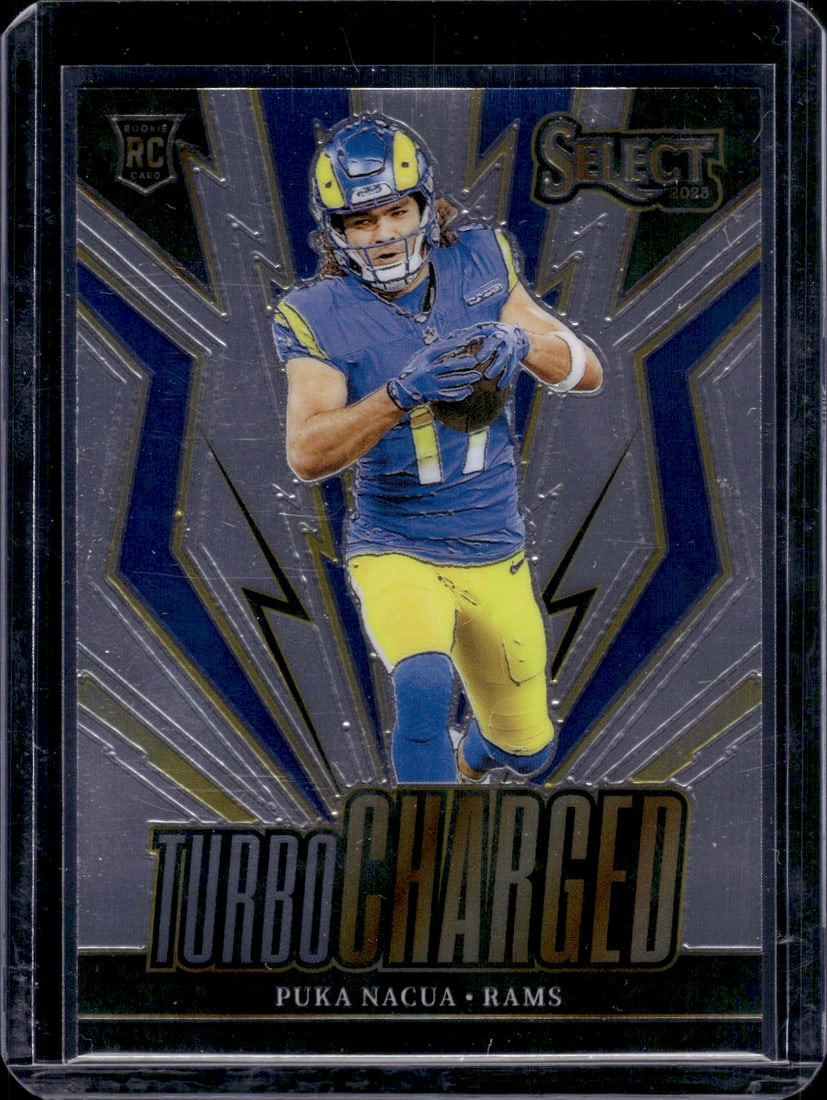 Puka Nacua Turbocharged RC 2023 Panini Select #TUR-PNA: Puka Nacua Turbocharged RC 2023 Panini Select #TUR-PNA