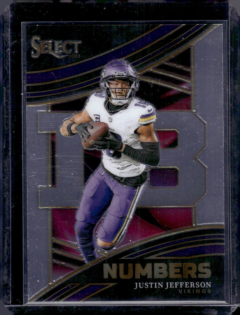 Justin Jefferson Numbers 2023 Panini Select #NMB-JJE: Justin Jefferson Numbers 2023 Panini Select #NMB-JJE