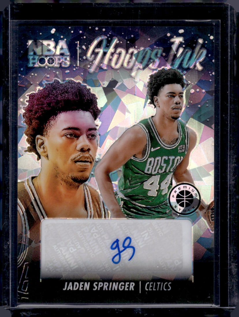 Jaden Springer Cracked Ice Auto 2023-24 Panini Premium Stock #HI-JDN (1 of 2)