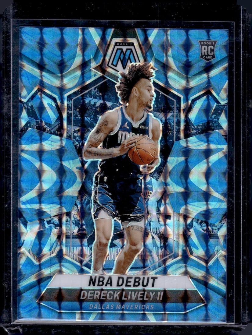 Dereck Lively Reactive Blue Prizm RC 2023-24 Panini Mosaic #265: Dereck Lively Reactive Blue Prizm RC 2023-24 Panini Mosaic #265