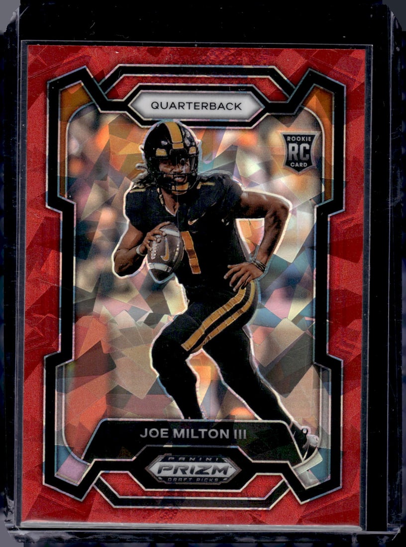 Joe Milton Red Cracked Ice RC 2024 Panini Prizm Draft Picks #157: Joe Milton Red Cracked Ice RC 2024 Panini Prizm Draft Picks #157