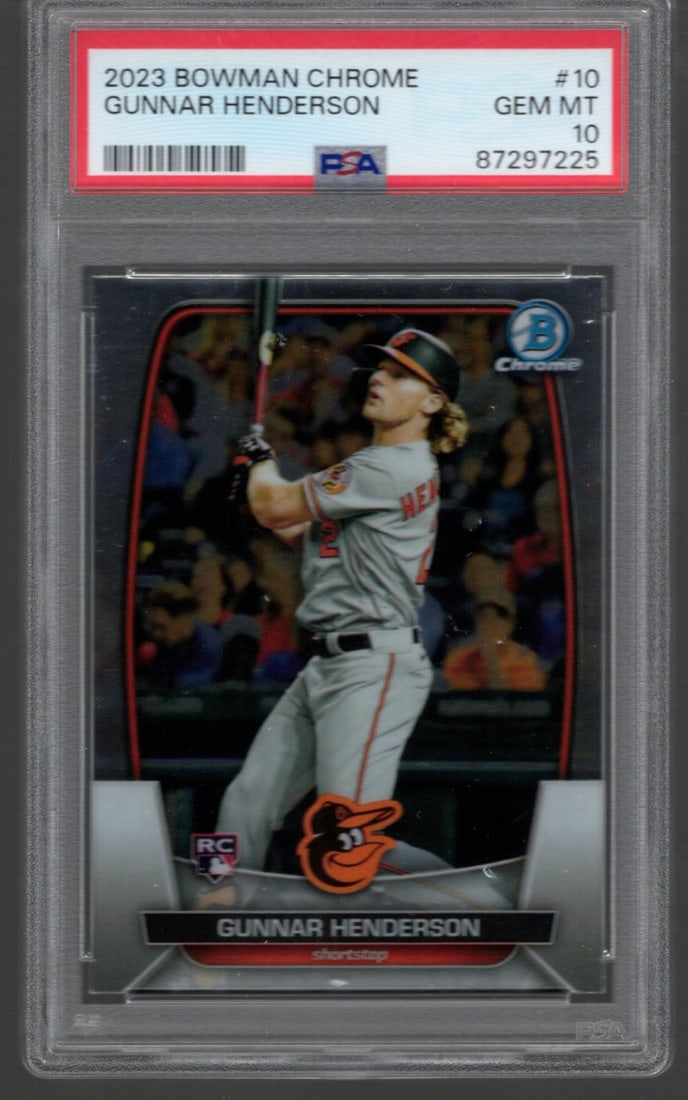 Gunnar Henderson RC 2023 Bowman Chrome #10 PSA 10 (1 of 2)