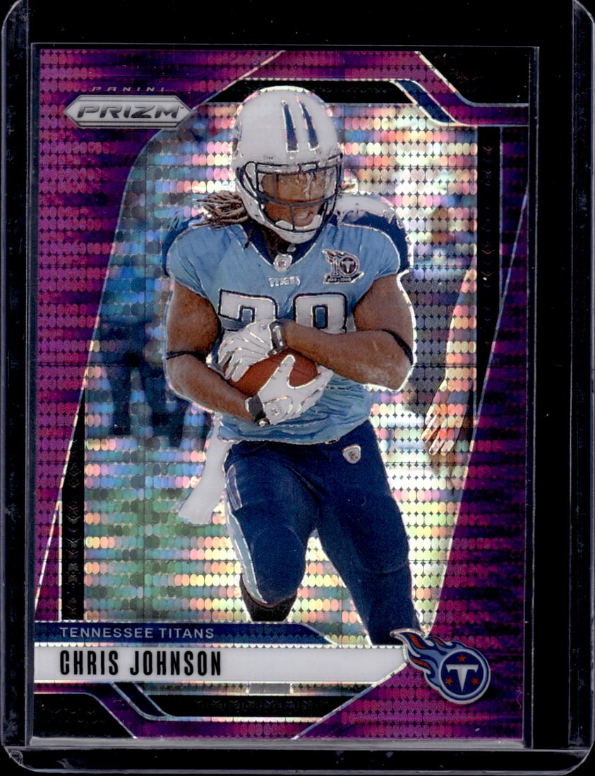 Chris Johnson Purple Pulsar Prizm 2024 Panini Prizm #284: Chris Johnson Purple Pulsar Prizm 2024 Panini Prizm #284
