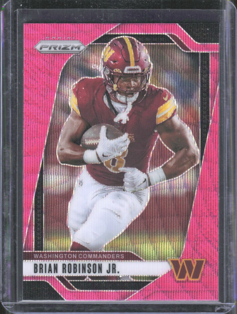 Brian Robinson Jr. Pink Wave 2024 Panini Prizm #288: Brian Robinson Jr. Pink Wave 2024 Panini Prizm #288