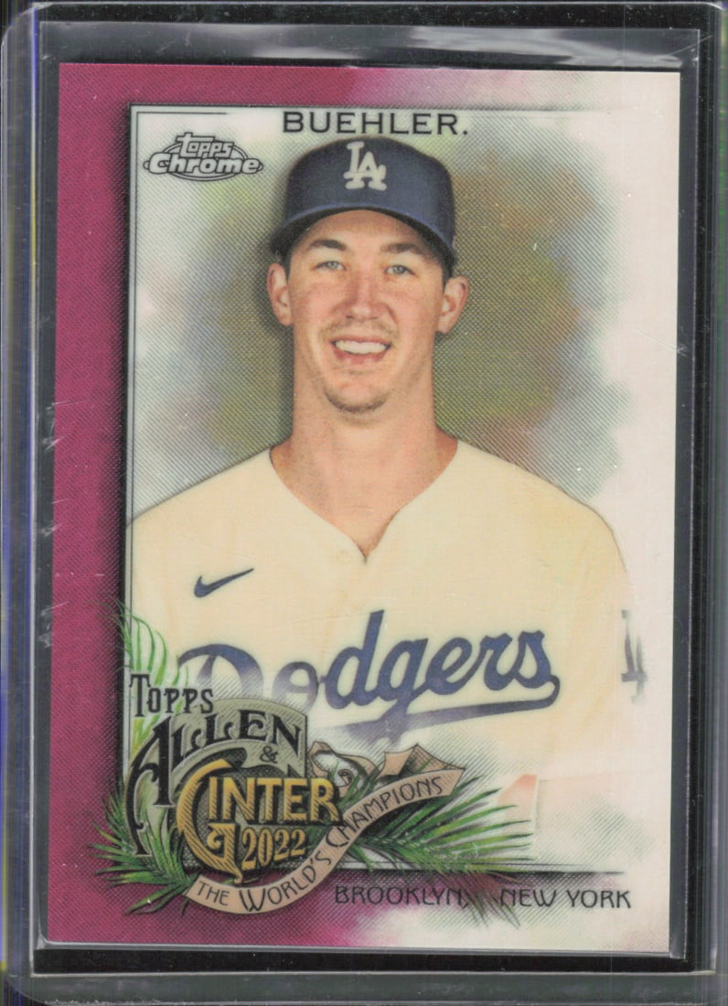 Walker Buehler Magenta Refractor #127/199 2022 Topps Allen & Ginter Chrome #27 (1 of 2)