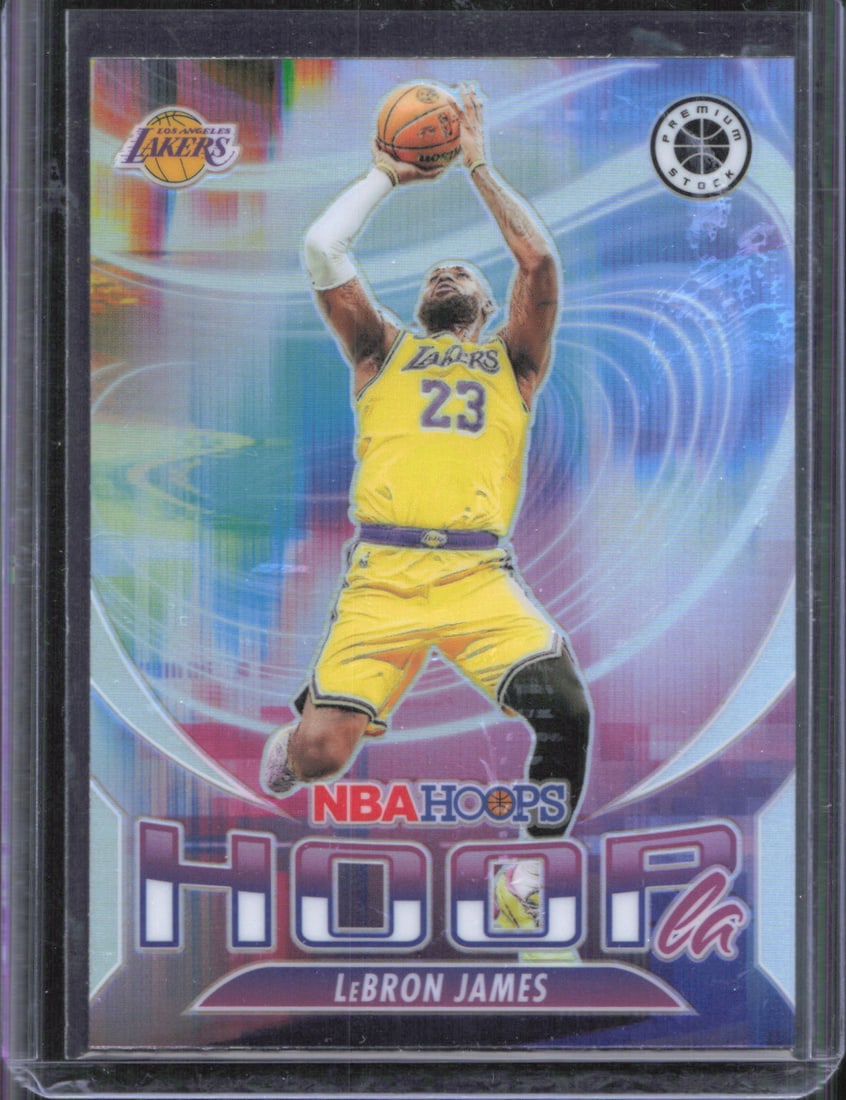 Lebron James Hoopla Silver Prizm 2023-24 Panini Premium Stock #10 (1 of 2)