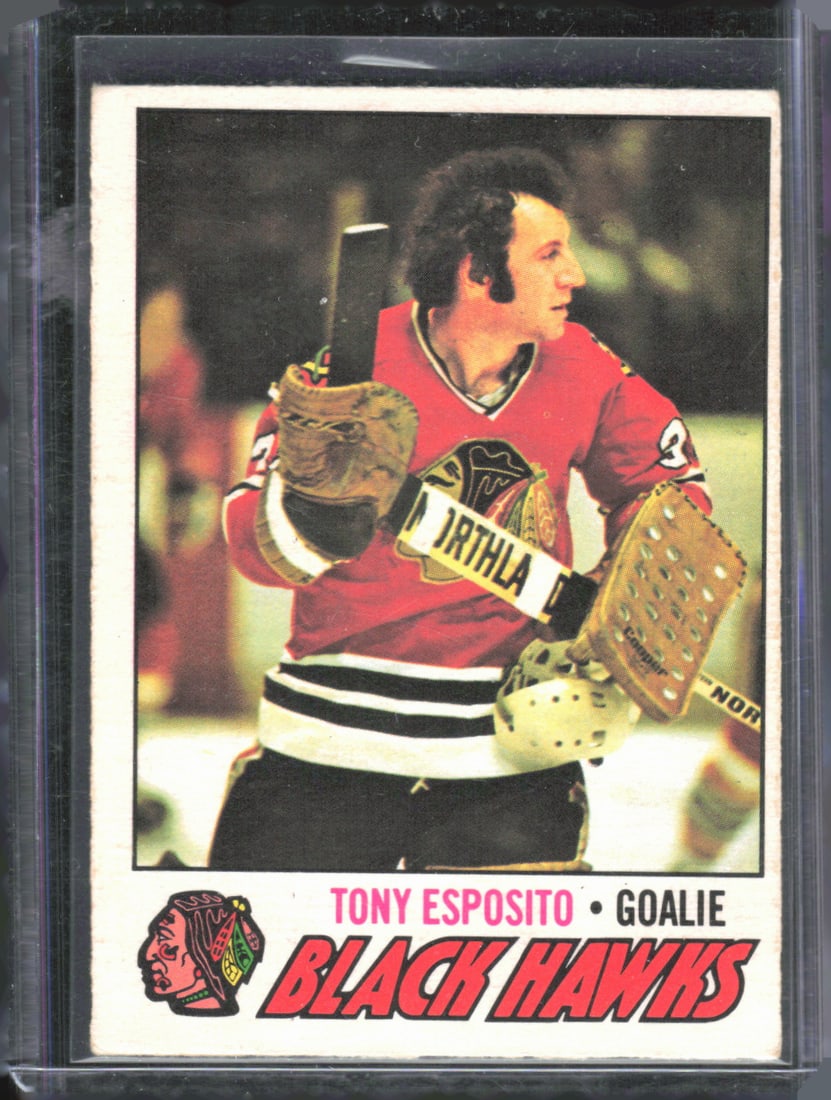 Tony Esposito 1977-78 Topps Vintage Hockey Card #170: Tony Esposito 1977-78 Topps Vintage Hockey Card #170