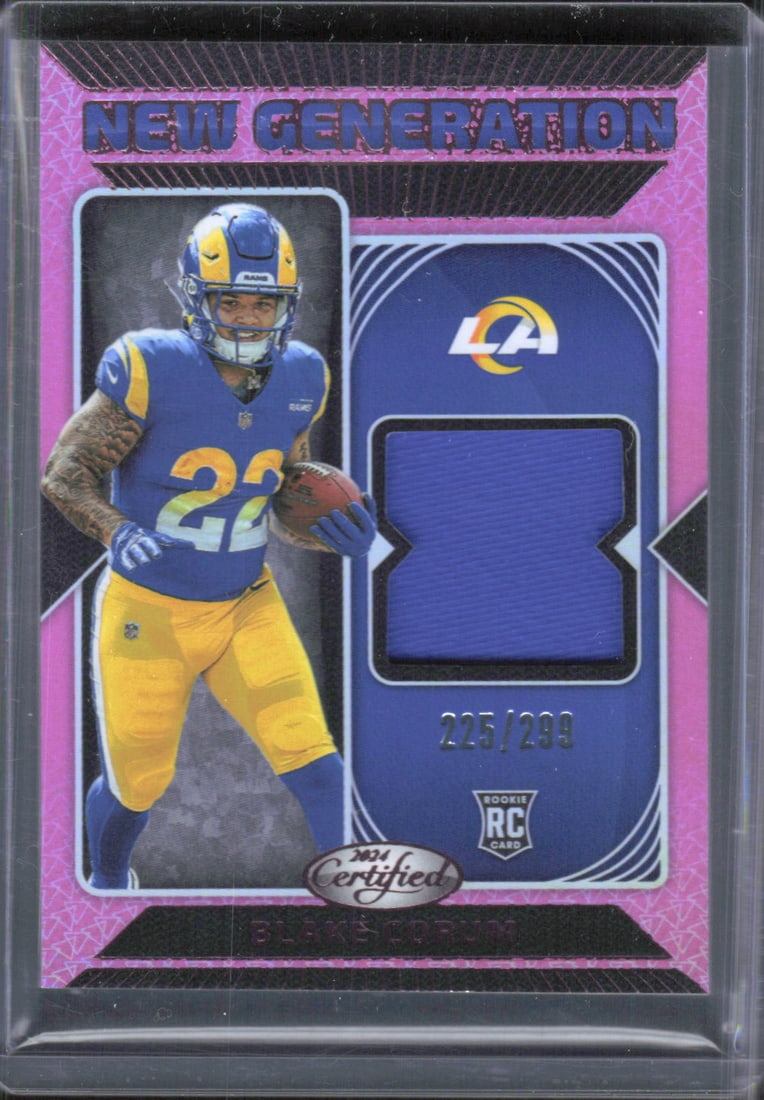 Blake Corum #227/299 New Generation Jerseys Mirror Pink 2024 Panini Certified #NGS-BCM (1 of 2)