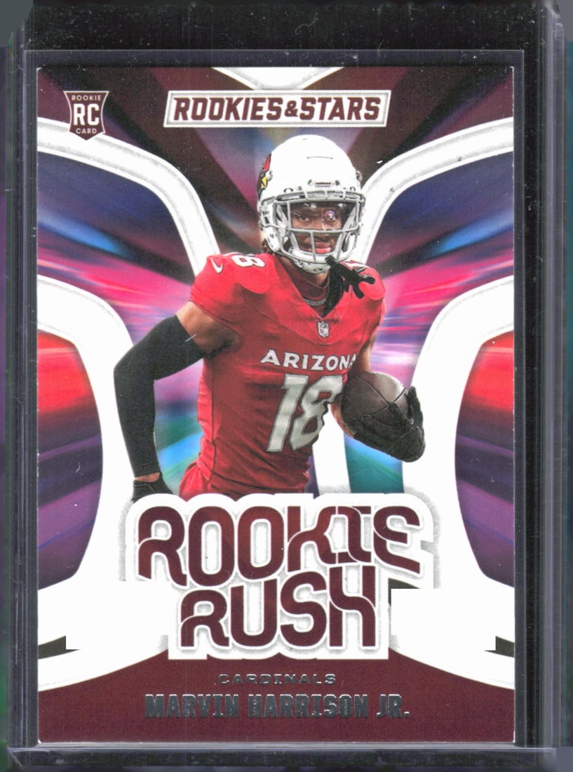 Marvin Harrison Jr. Rookie Rush 2024 Panini Rookies & Stars #RR-MHJ: Marvin Harrison Jr. Rookie Rush 2024 Panini Rookies & Stars #RR-MHJ