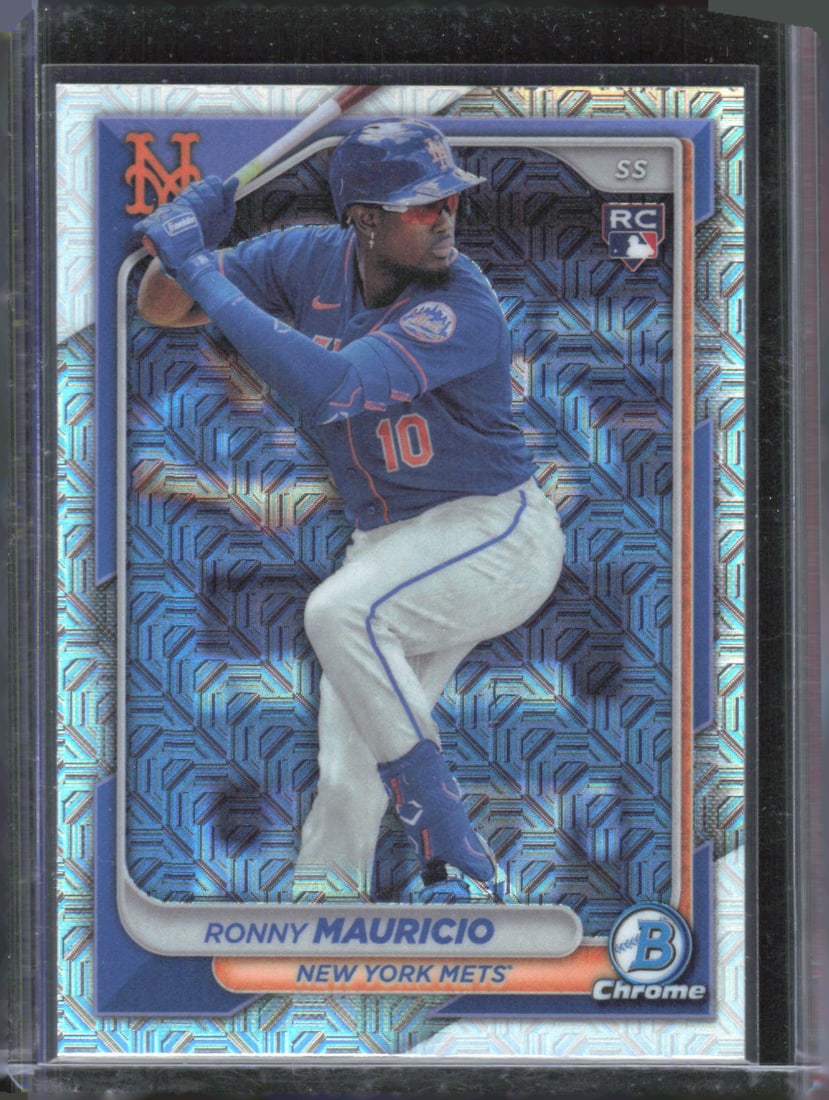 Ronny Mauricio Chrome Mojo Refractors 2024 Bowman #13: Ronny Mauricio Chrome Mojo Refractors 2024 Bowman #13