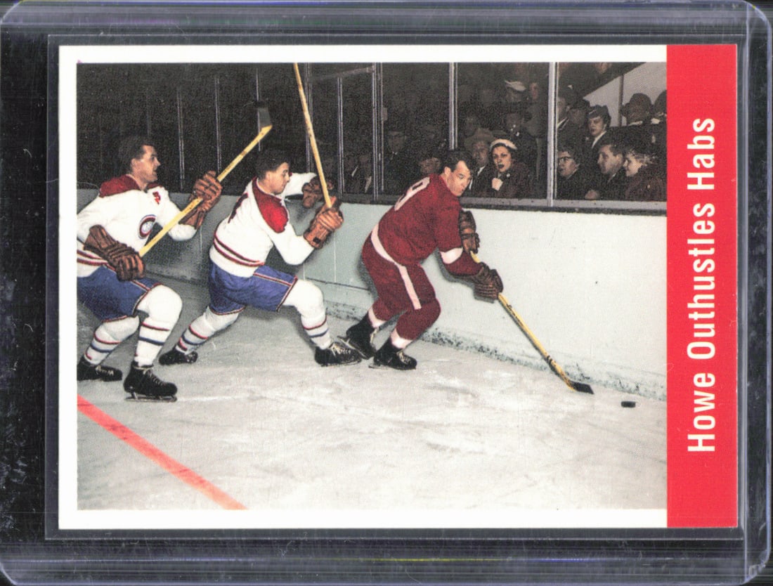 Howe Outhustles Habs 1994 Parkhurst Missing Link 1956-57 #162 (1 of 2)