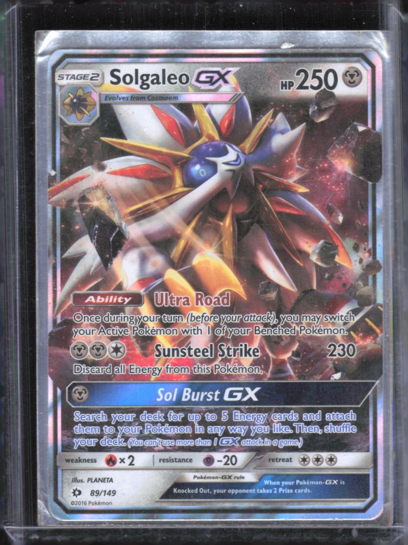 Solgaleo gx Full Art 2016 Pokemon: Sun & Moon Base Set