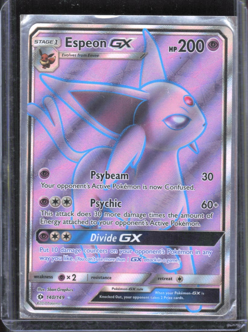 Espeon gx Full Art 2017 Pokemon: Sun & Moon Base Set