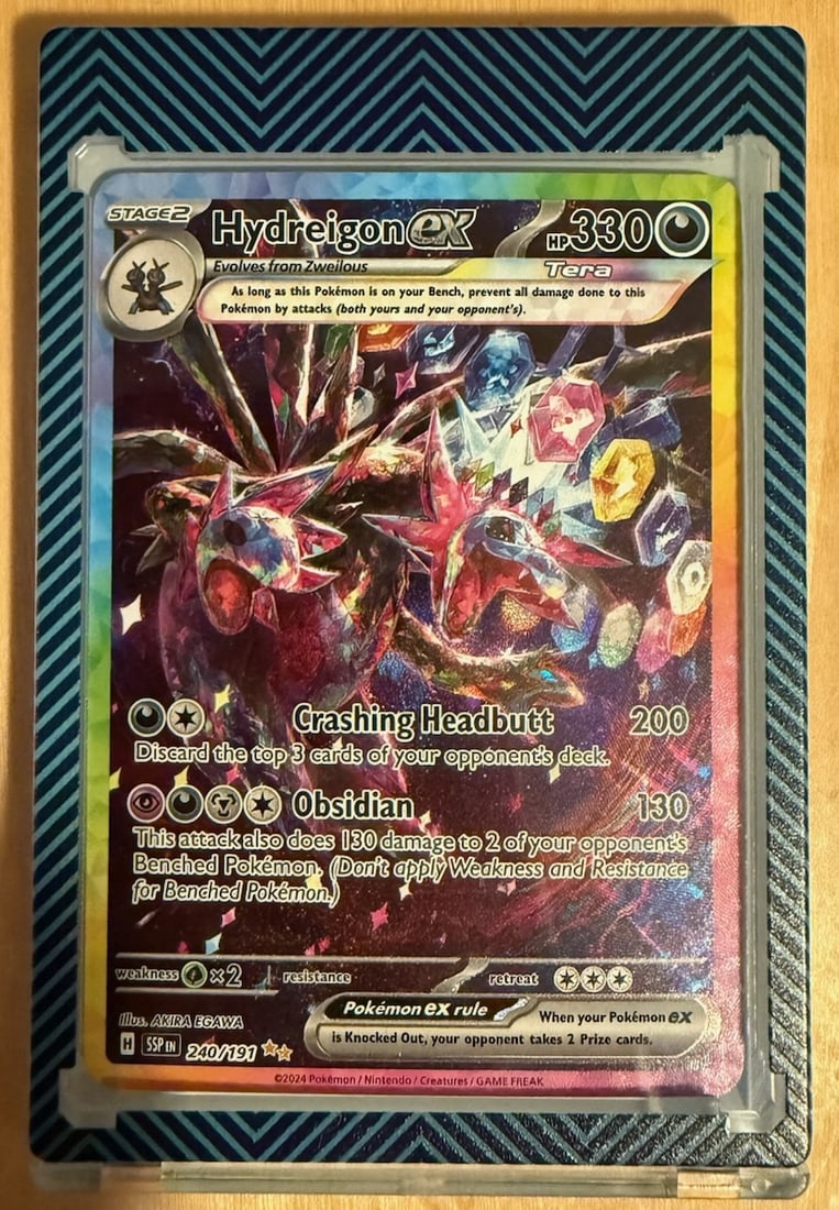 Hydreigon ex Full Art 2024 Pokemon: Surging Sparks