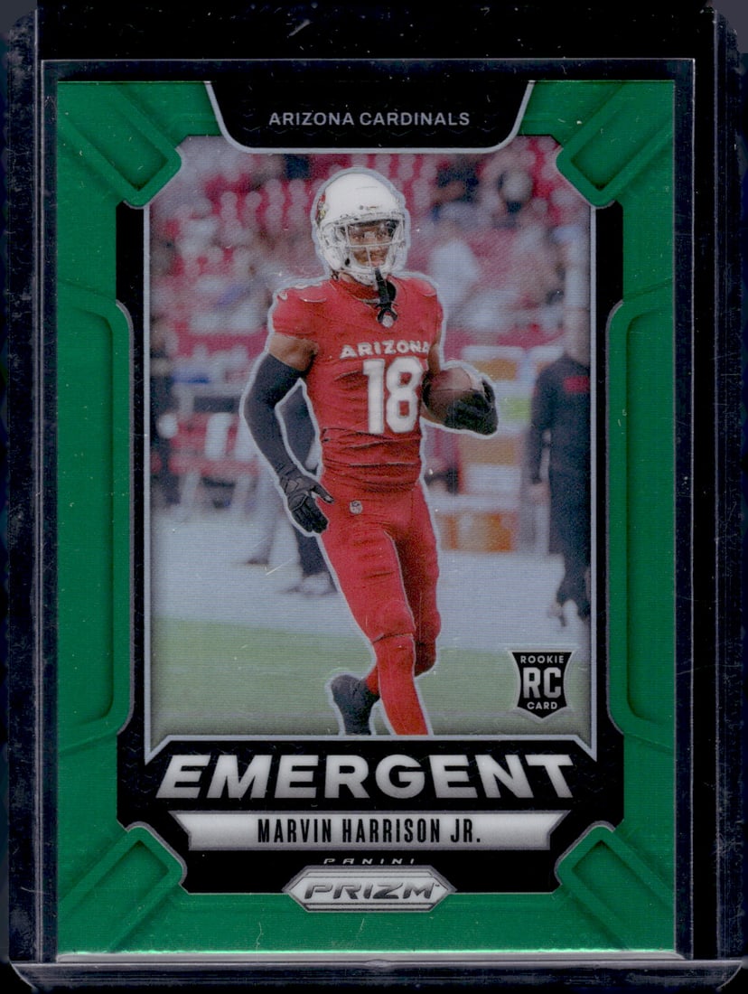 Marvin Harrison Jr. Green Prizm Emergent RC 2024 Panini Prizm #5: Marvin Harrison Jr. Green Prizm Emergent RC 2024 Panini Prizm #5