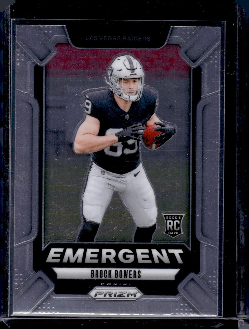 Brock Bowers Emergent RC 2024 Panini Prizm #8: Brock Bowers Emergent RC 2024 Panini Prizm #8