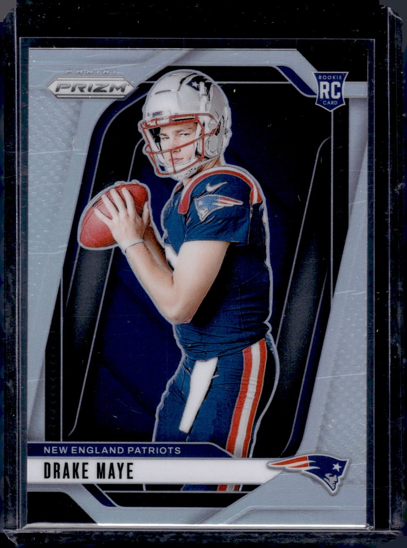 Drake Maye Silver Prizm Image Variation RC 2024 Panini Prizm #12: Drake Maye Silver Prizm Image Variation RC 2024 Panini Prizm #12