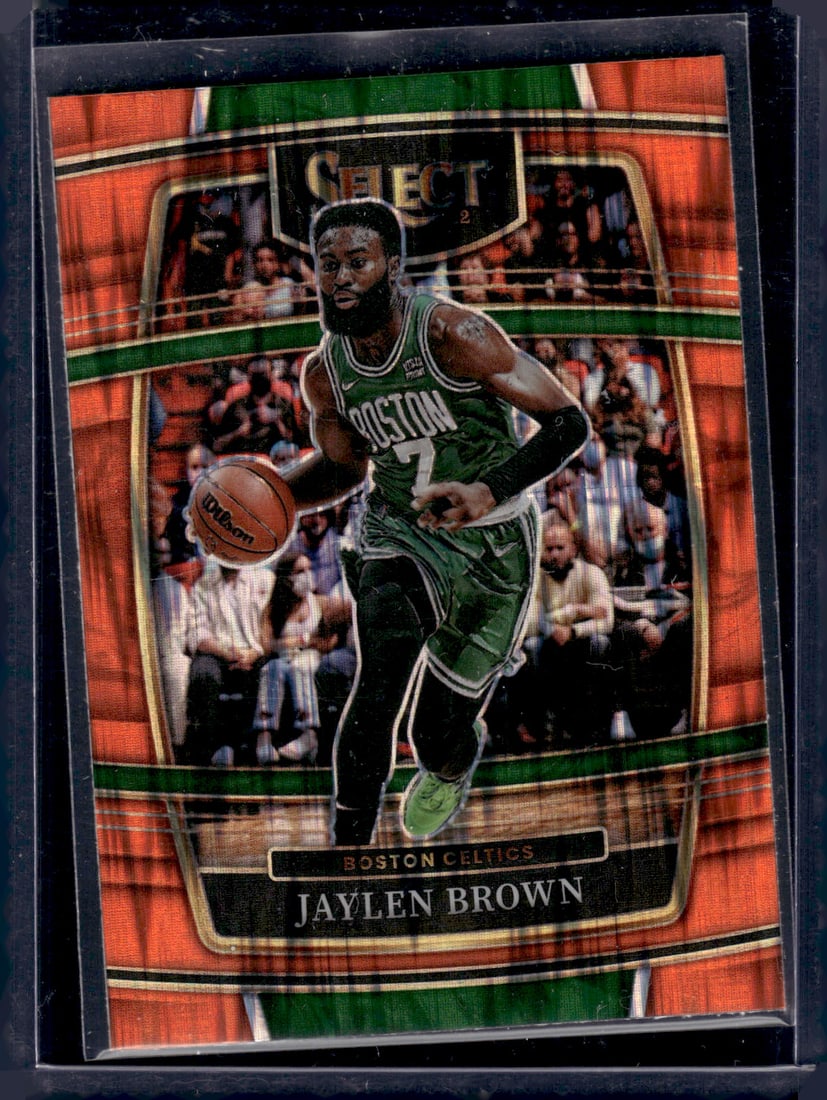Jaylen Brown Orange Flash Prizm 2021-22 Panini Select #67 (1 of 2)