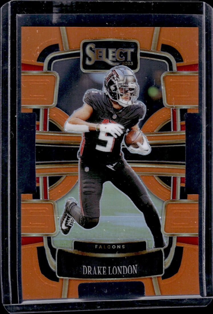 Drake London Orange Prizm Die Cut /499 2023 Panini Select #6: Drake London Orange Prizm Die Cut /499 2023 Panini Select #6