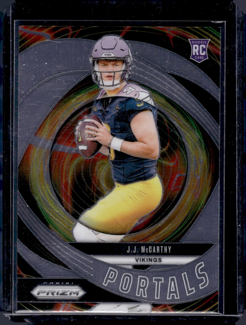 JJ McCarthy Portals RC 2024 Panini Prizm #7: JJ McCarthy Portals RC 2024 Panini Prizm #7