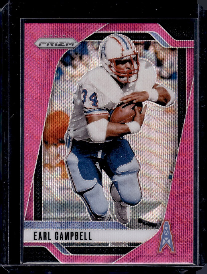 Earl Campbell Pink Wave Prizm 2024 Panini Prizm #297: Earl Campbell Pink Wave Prizm 2024 Panini Prizm #297