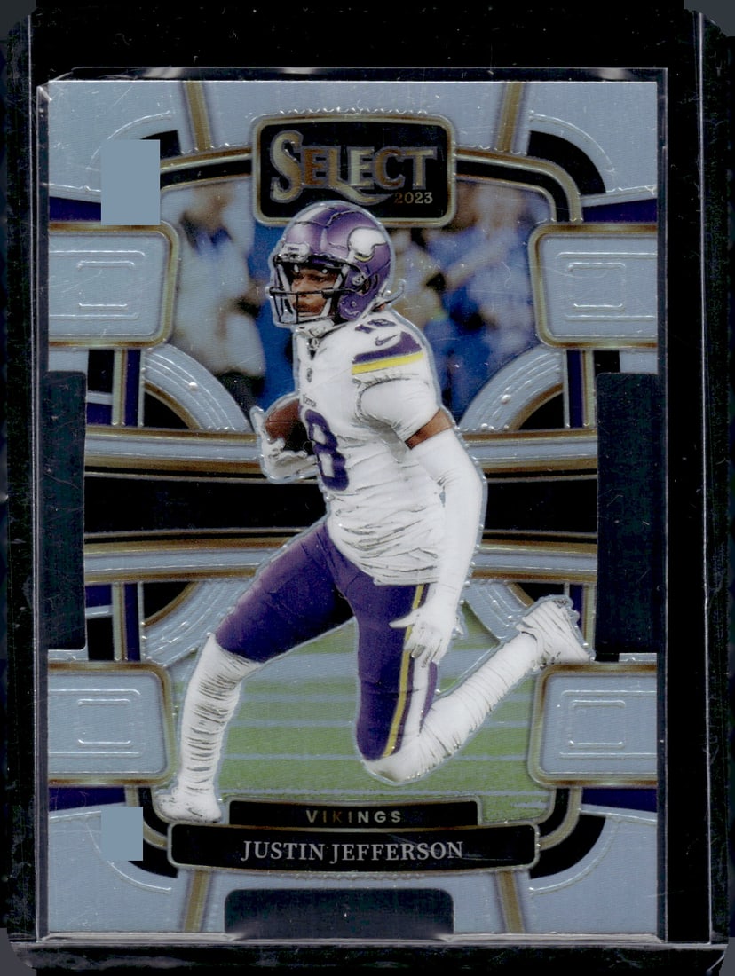 Justin Jefferson Silver Prizm Die Cut 2023 Panini Select #65: Justin Jefferson Silver Prizm Die Cut 2023 Panini Select #65