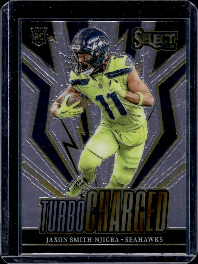 Jaxon Smith-Njigba Turbocharged RC 2023 Panini Select #TUR-JAN: Jaxon Smith-Njigba Turbocharged RC 2023 Panini Select #TUR-JAN