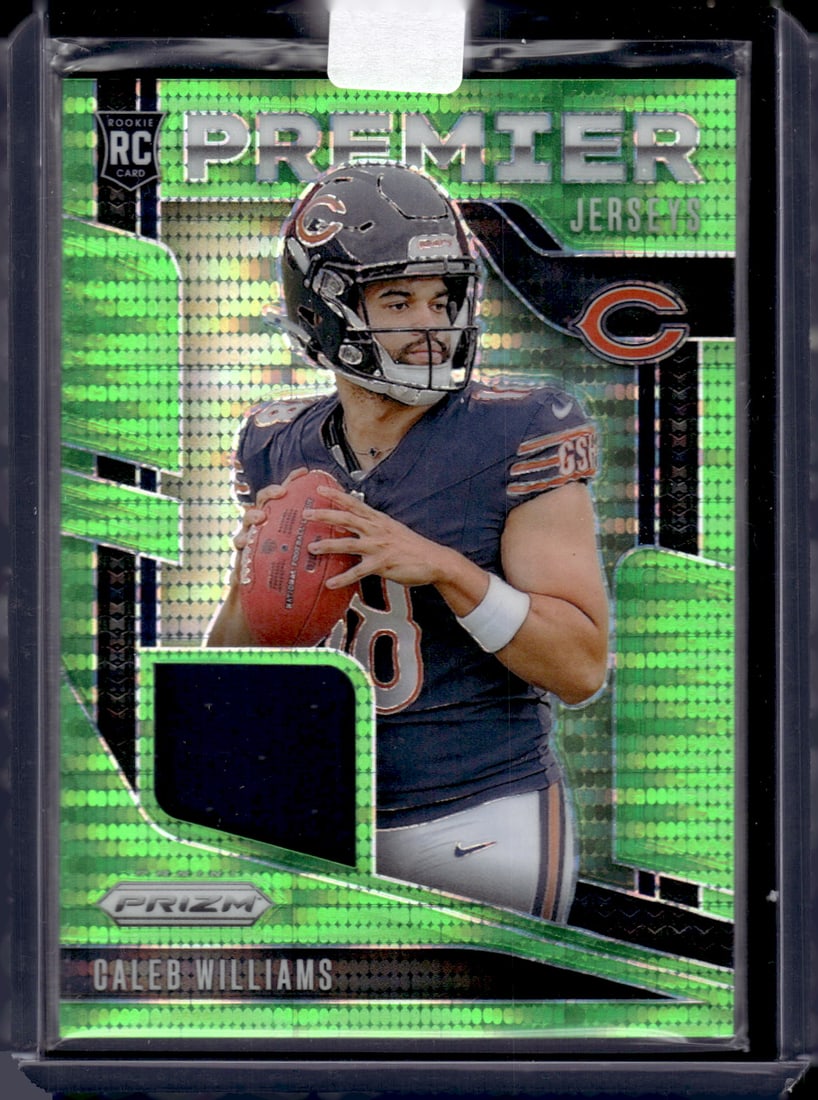 Caleb Williams Neon Green Pulsar Prizm RC Patch 2024 Panini Prizm #PJ-CWS (1 of 2)