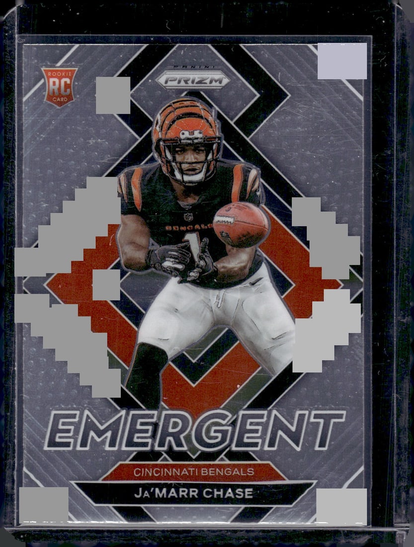 Ja'Marr Chase Emergent RC 2021 Panini Prizm #E-7: Ja'Marr Chase Emergent RC 2021 Panini Prizm #E-7