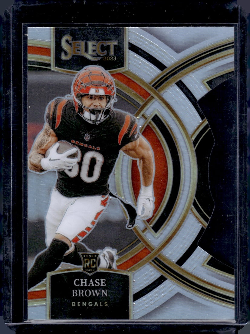 Chase Brown Silver Prizm Die Cut RC 2023 Panini Select #151 (1 of 2)