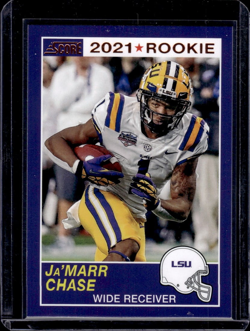 Ja'Marr Chase RC 2021 Panini Chronicles Score Draft Picks #62 (1 of 2)