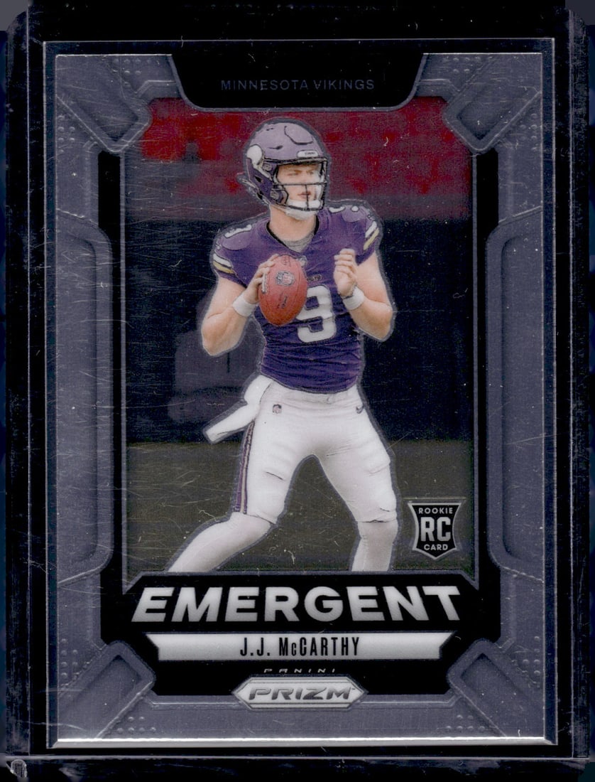 JJ McCarthy Emergent RC 2024 Panini Prizm #19: JJ McCarthy Emergent RC 2024 Panini Prizm #19