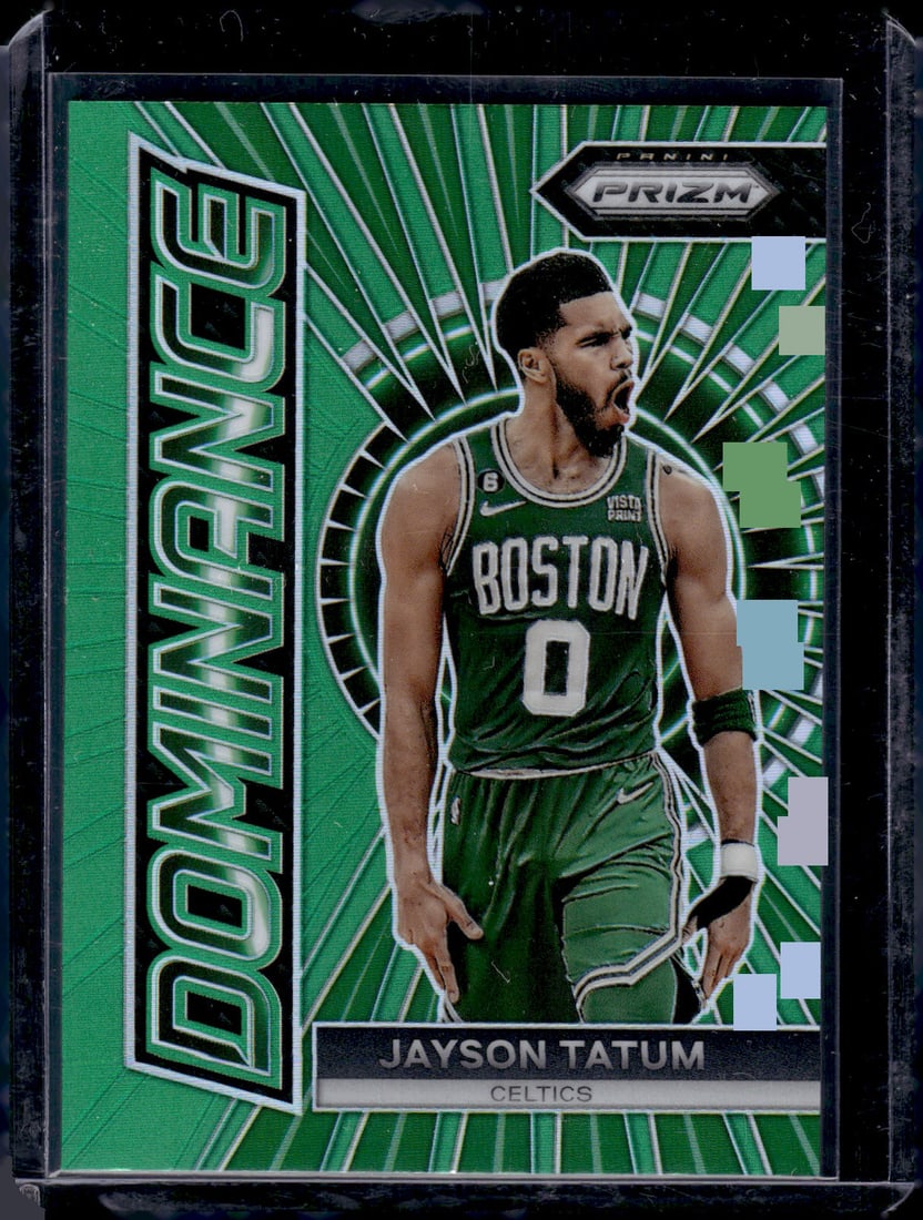 Jayson Tatum Green Prizm Dominance 2023-24 Panini Prizm #6 (1 of 2)