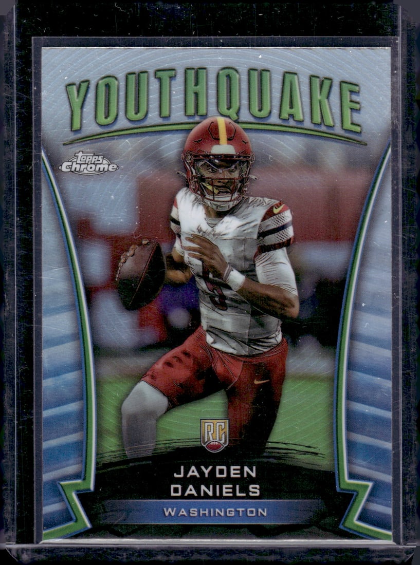 Jayden Daniels Youthquake Refractor RC 2024 Topps Chrome #Y-3: Jayden Daniels Youthquake Refractor RC 2024 Topps Chrome #Y-3